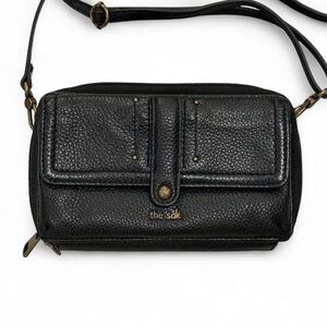 The Sak Sequoia Extra Large Smartphone Black Leather Crossbody Bag Purse